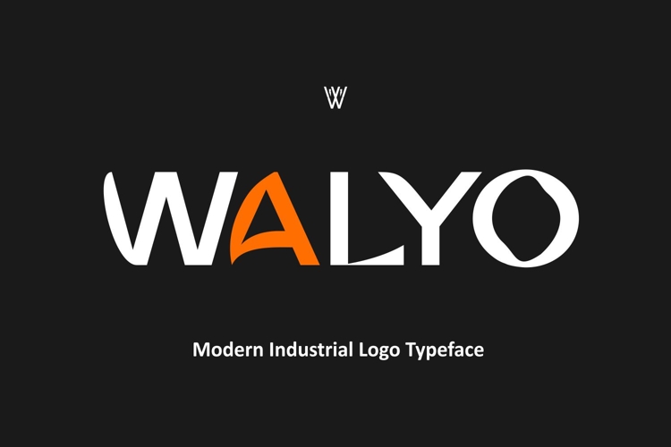 Walyo editoral Industrial Logo Typeface