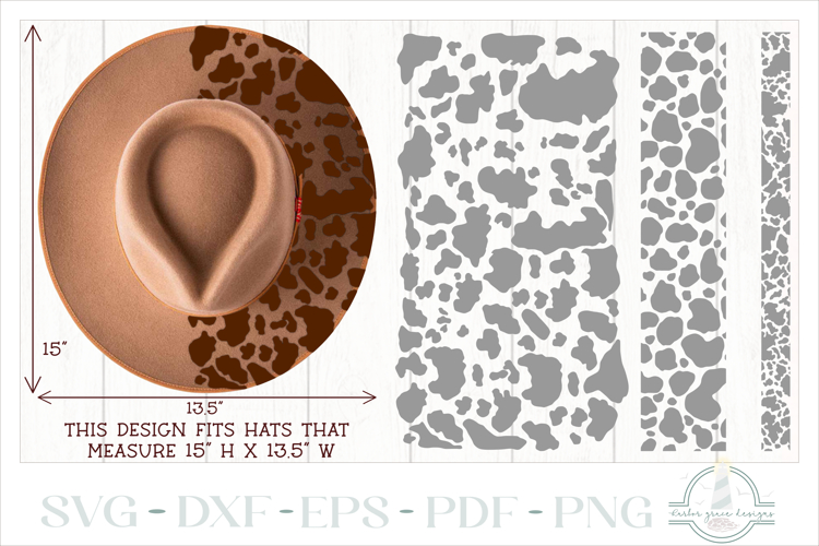 Cow Print Hat Burning Pyrography Design