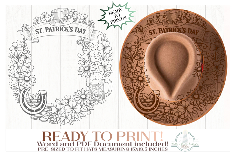 St Patricks Day Hat Burning Design