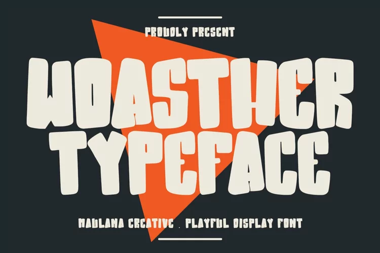 Woasther Typeface Playful Display Font