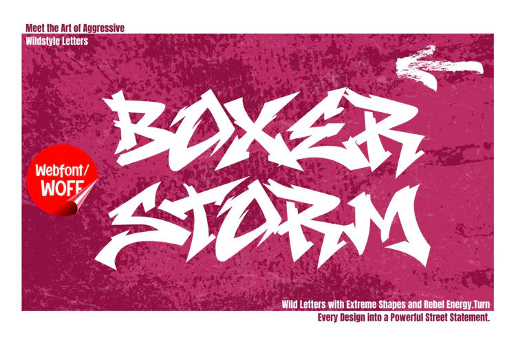 Boxer Storm - Wild Graffiti Webfont for Bold Urban Websites