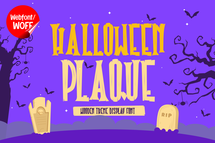 Halloween Plaque - Spooky and Decoreative Webfont