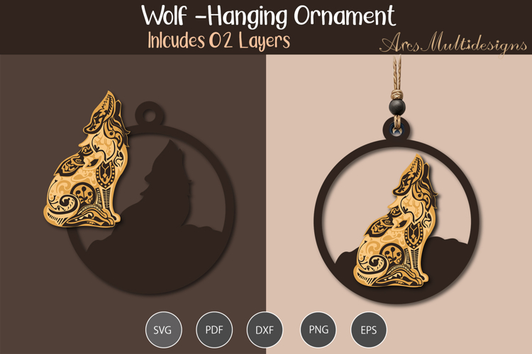 Wolf hanging Ornament