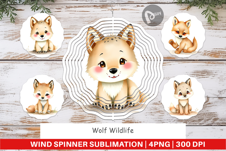 Wind Spinner Wolf Wildlife
