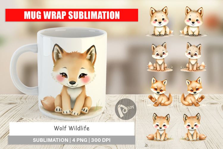 Mug Wrap Wolf Wildlife