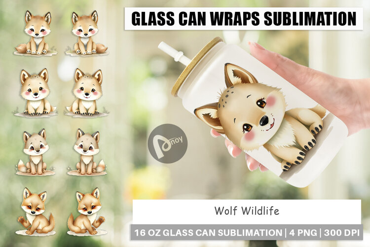 Glass Can Wolf Wildlife example image 1