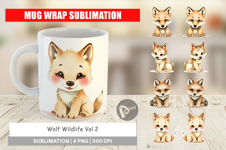 Mug Wrap Wolf Wildlife