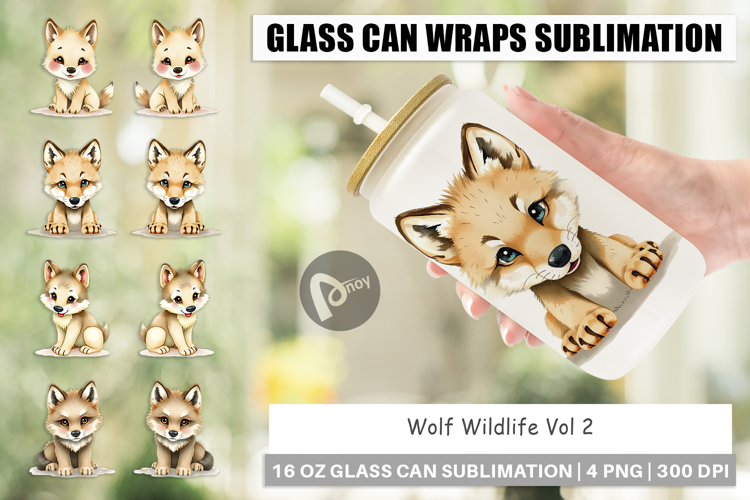 Glass Can Wolf Wildlife