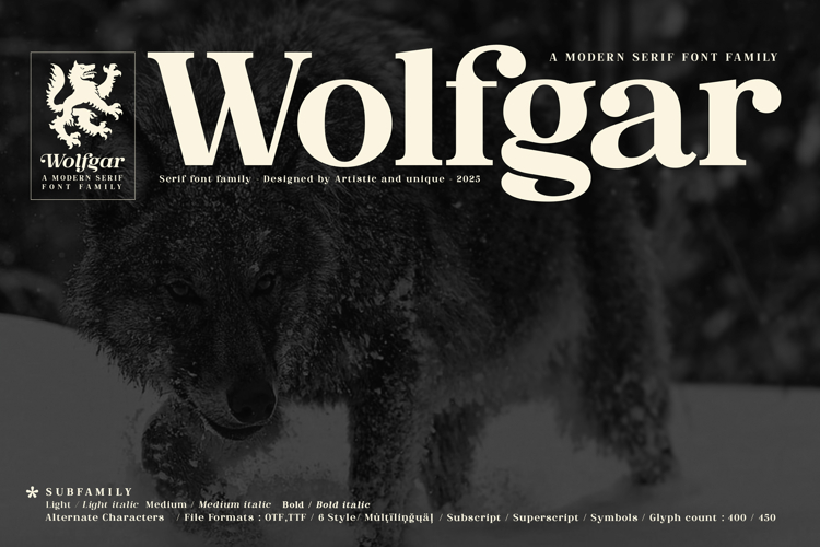 Wolfgar - Serif Font Family