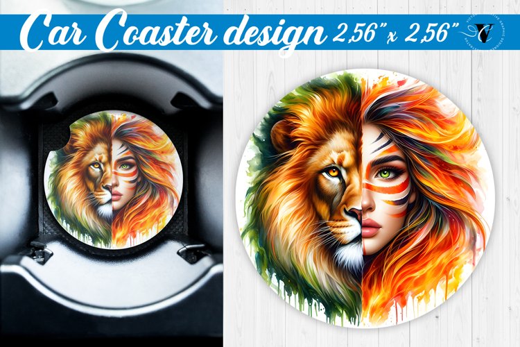 Car Coaster | Strong woman example image 1