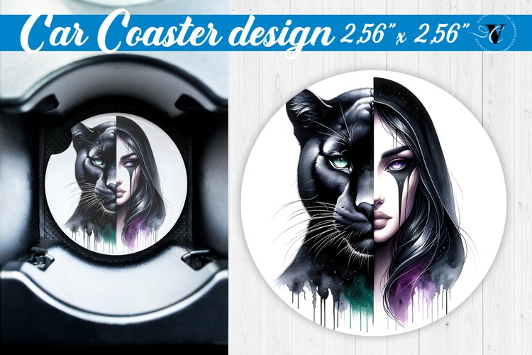 Car Coaster | Strong woman example image 1