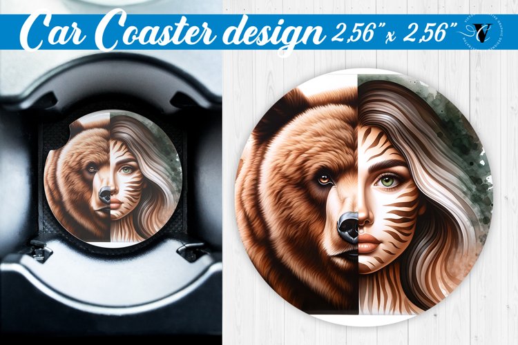Car Coaster | Strong woman example image 1