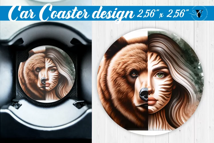 Car Coaster | Strong woman