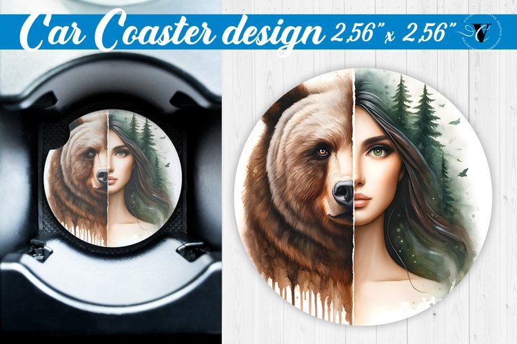 Car Coaster | Strong woman example image 1