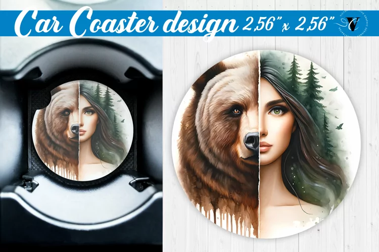 Car Coaster | Strong woman