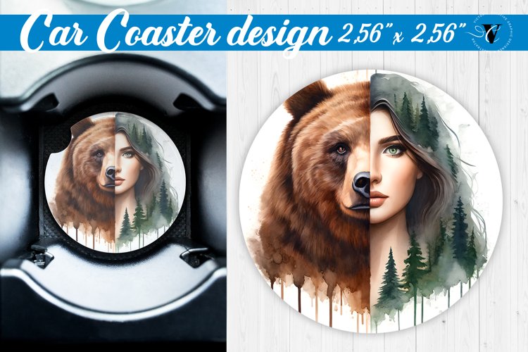 Car Coaster | Strong woman example image 1