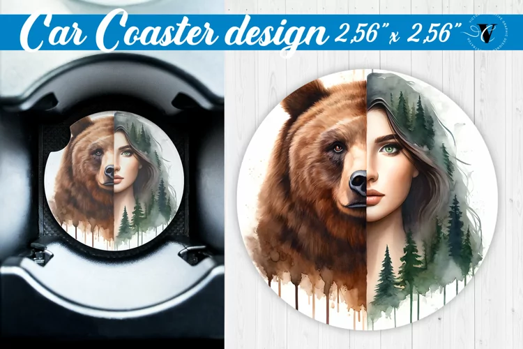Car Coaster | Strong woman