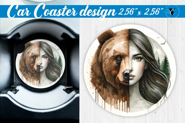 Car Coaster | Strong woman