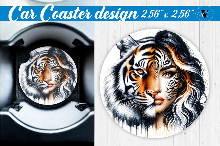 Car Coaster | Strong woman example image 1