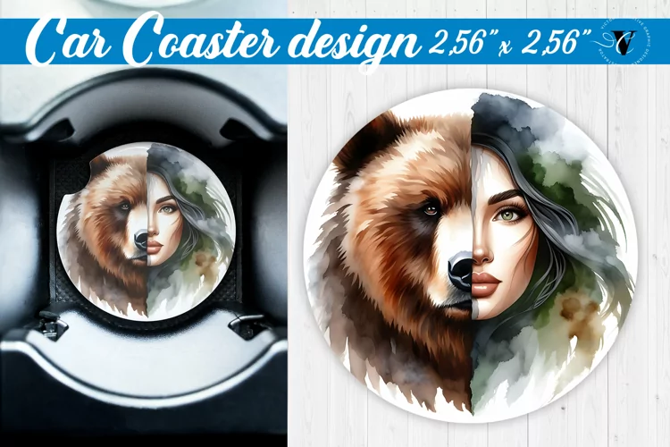 Car Coaster | Strong woman