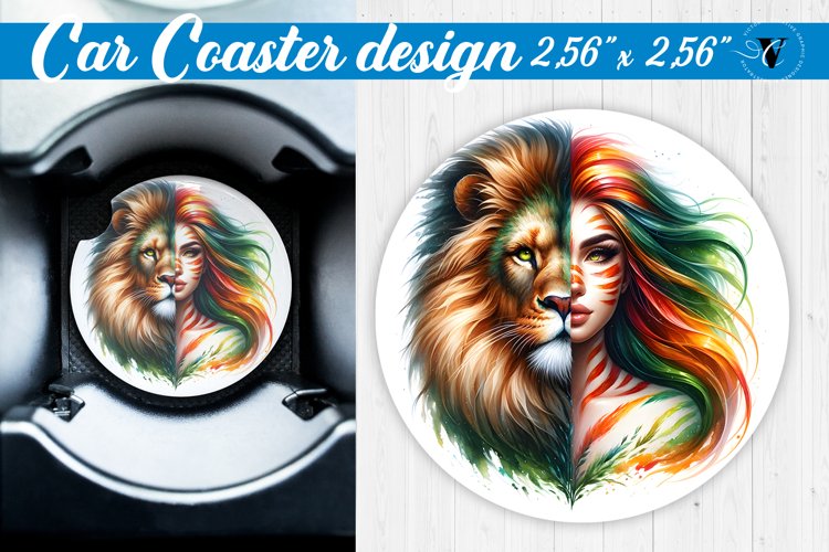 Car Coaster | Strong woman example image 1
