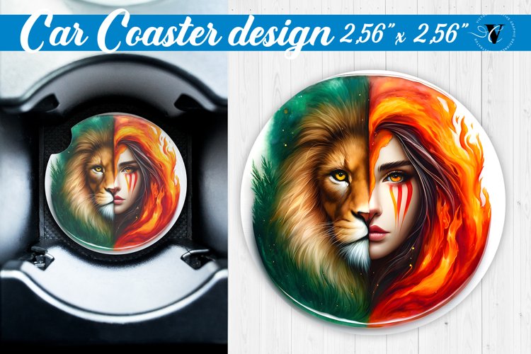 Car Coaster | Strong woman example image 1