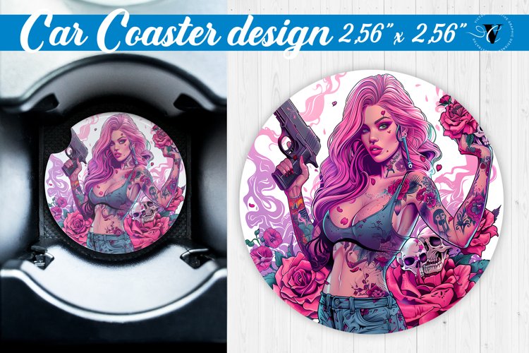 Car Coaster | Strong woman