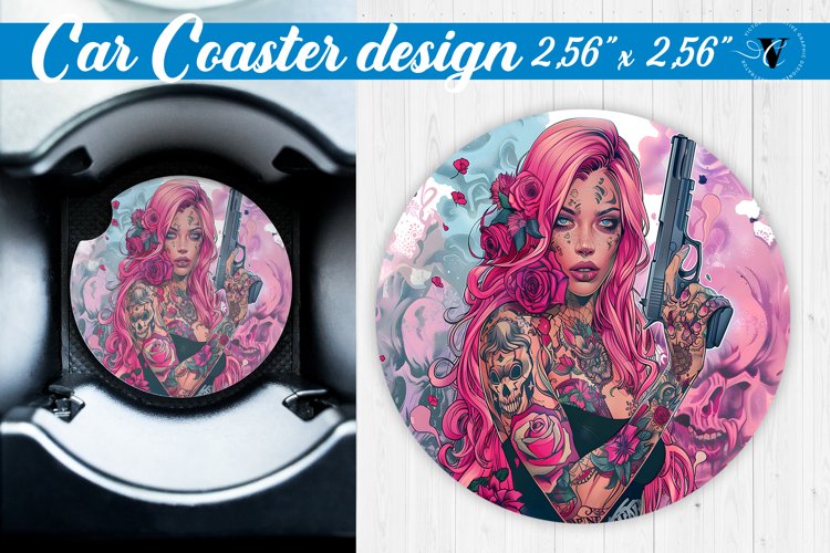 Car Coaster | Strong woman