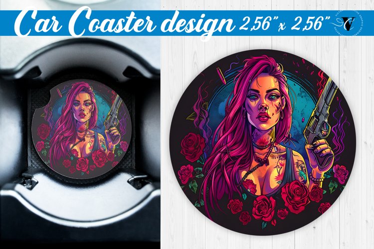 Car Coaster | Strong woman