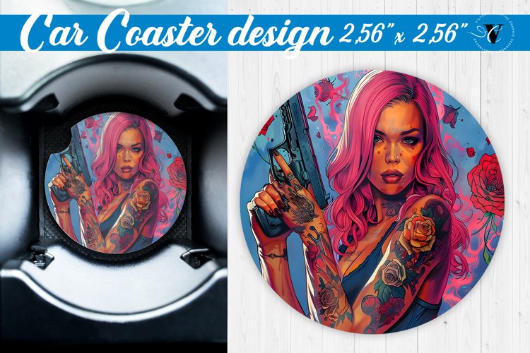 Car Coaster | Strong woman
