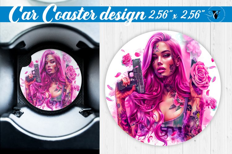 Car Coaster | Strong woman