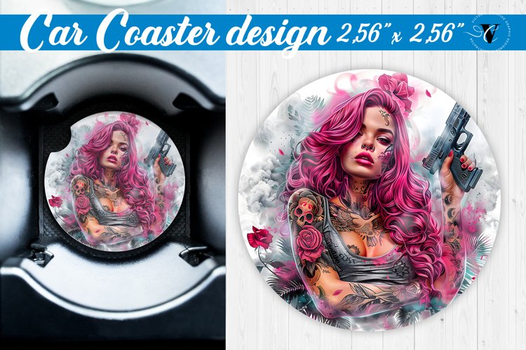Car Coaster | Strong woman