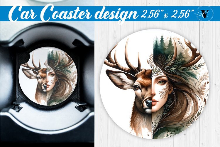 Car Coaster | Strong woman example image 1