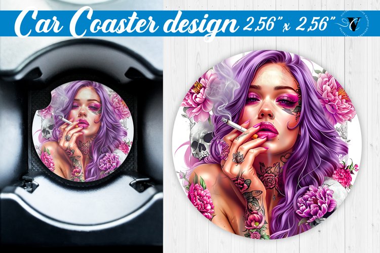 Car Coaster | Strong woman