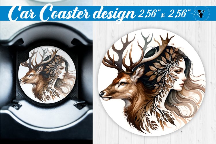 Car Coaster | Strong woman example image 1