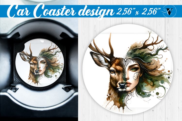 Car Coaster | Strong woman example image 1