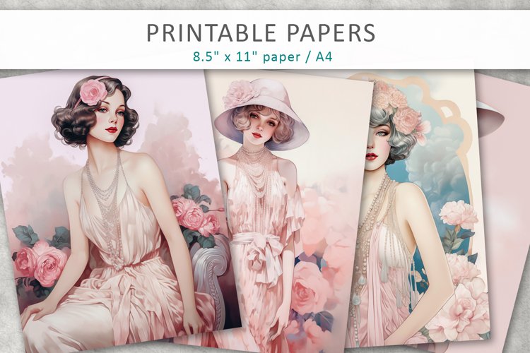 Fashion Woman Printable Papers