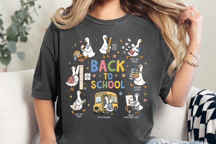 Back to School Silly Goose PNG | Gift for Teacher Shirt