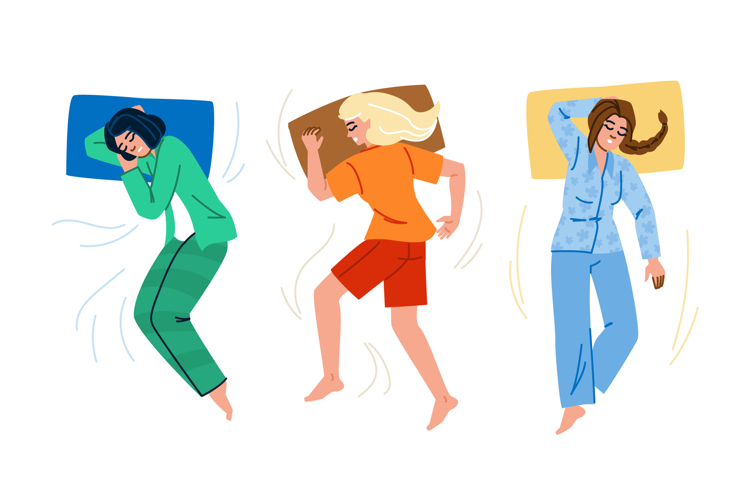 slumber woman sleep vector