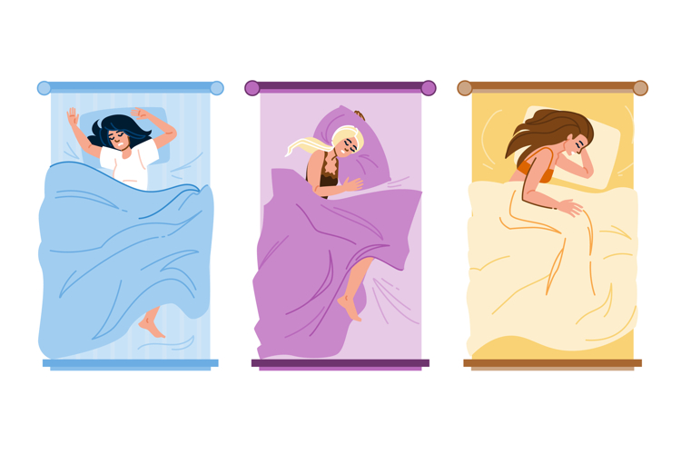 rest woman sleep poses