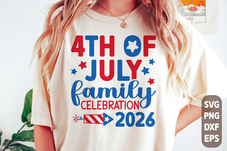 4th of July Family Celebration 2026 | America Family Shirt example image 1