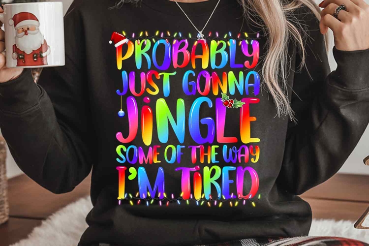 Christmas Jingle Song PNG, Retro Probably Just Gonna Jingle