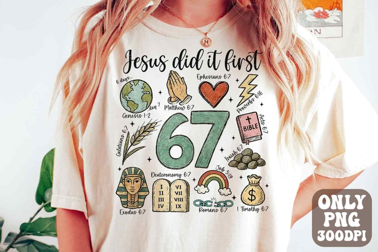 God Did It First Png, Christian 6 7 Meme Png, Six Seven Png
