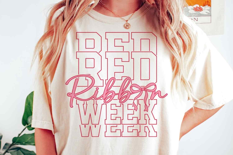 Red Ribbon Week Svg Coquette Svg Png | Drug Free Shirt