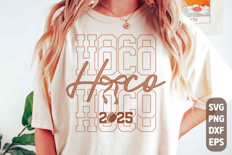Hoco 2025 Svg | Homecoming 2025 Png | Football Coquette Bow