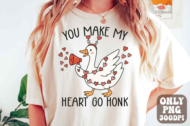 Funny Valentine Goose PNG | Pink Coquette Valentine Shirt