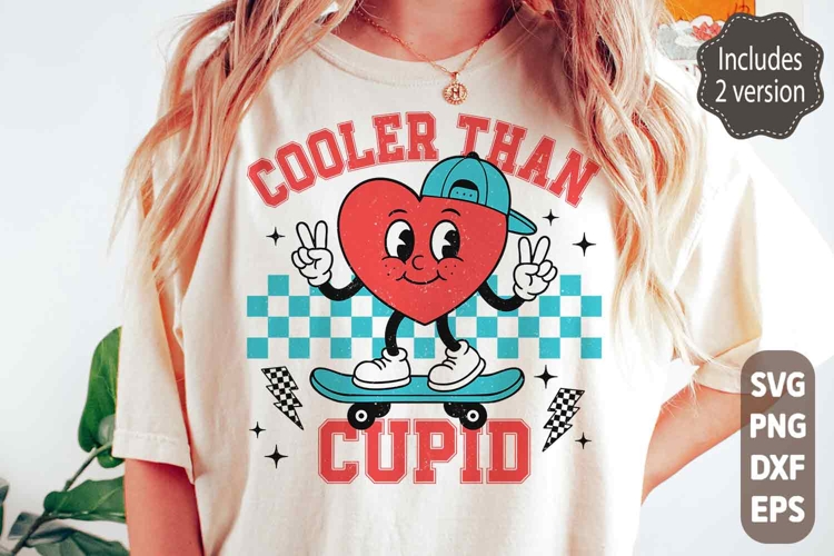 Valentine SVG PNG, Cooler than Cupid SVG | Boys Valentines
