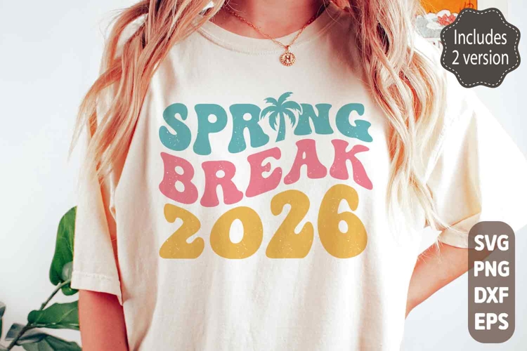 Spring Break 2026 SVG PNG | Retro Beach Vacation 2026 Shirt