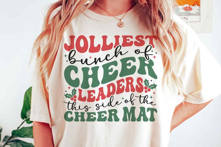 Retro Christmas Hockey Cheerleaders SVG Funny Holiday PNG