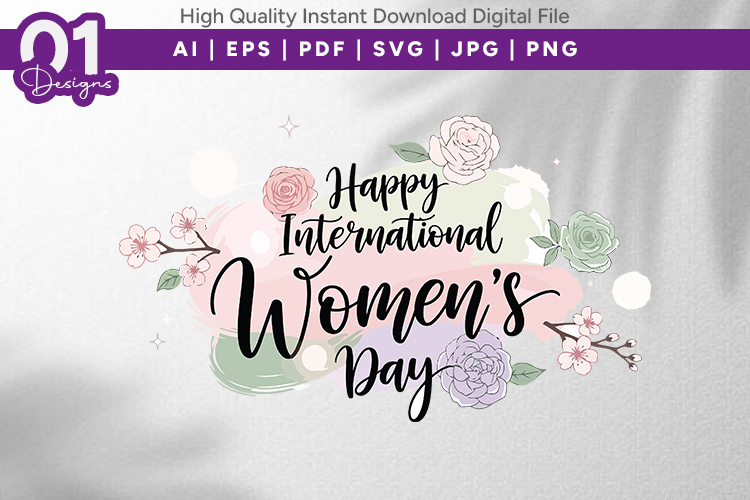 Happy International Womens Day SVG
